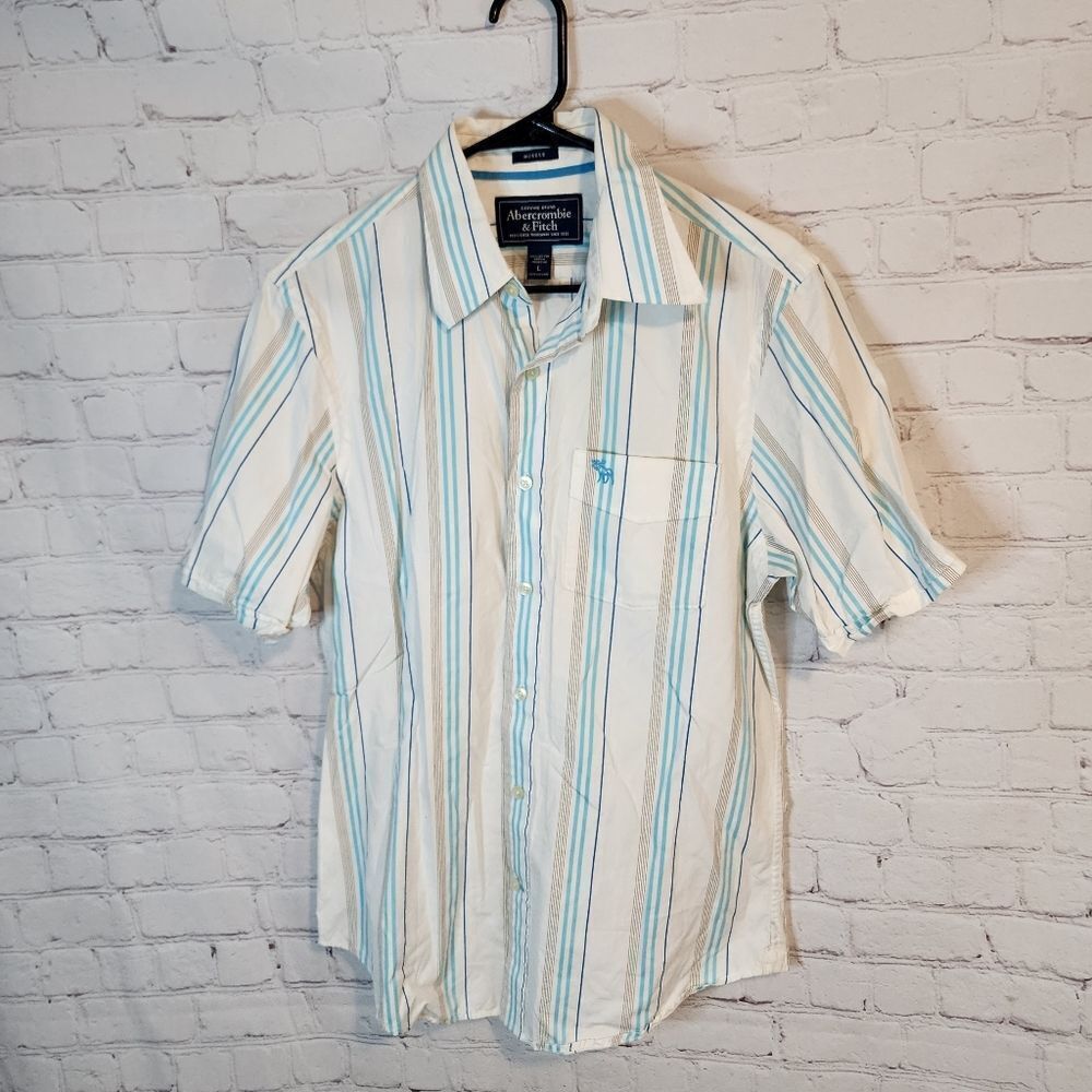 Men's Abercrombie & Fitch "Muscle" Button-Down Shirt, Size L